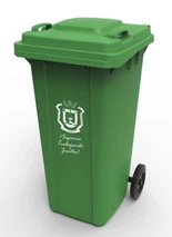 Plastsoptunna för utomhusbruk med hjul